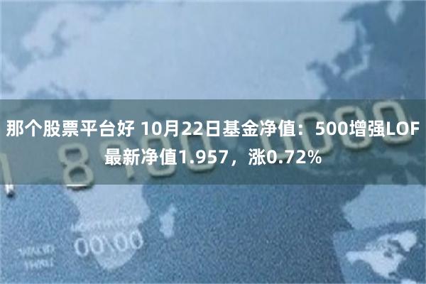 那个股票平台好 10月22日基金净值：500增强LOF最新净值1.957，涨0.72%