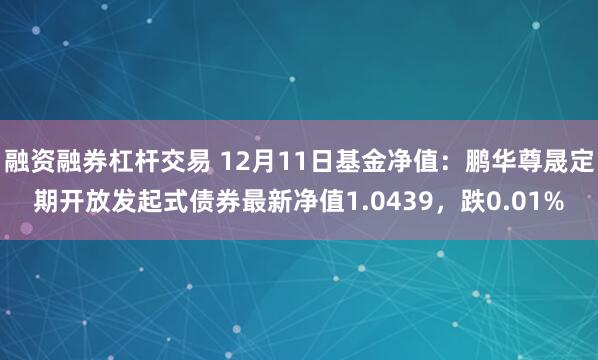 融资融券杠杆交易 12月11日基金净值：鹏华尊晟定期开放发起式债券最新净值1.0439，跌0.01%