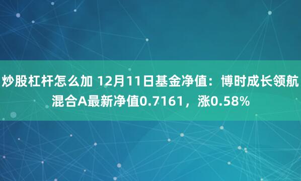 炒股杠杆怎么加 12月11日基金净值：博时成长领航混合A最新净值0.7161，涨0.58%