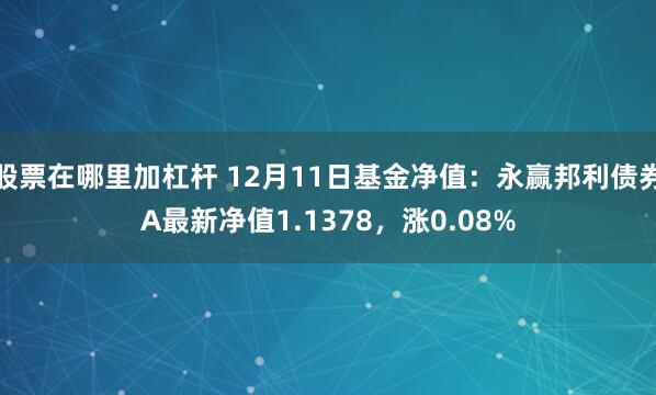 股票在哪里加杠杆 12月11日基金净值：永赢邦利债券A最新净值1.1378，涨0.08%