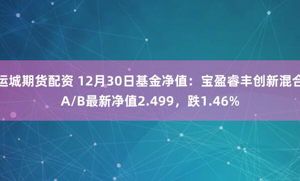 运城期货配资 12月30日基金净值：宝盈睿丰创新混合A/B最新净值2.499，跌1.46%