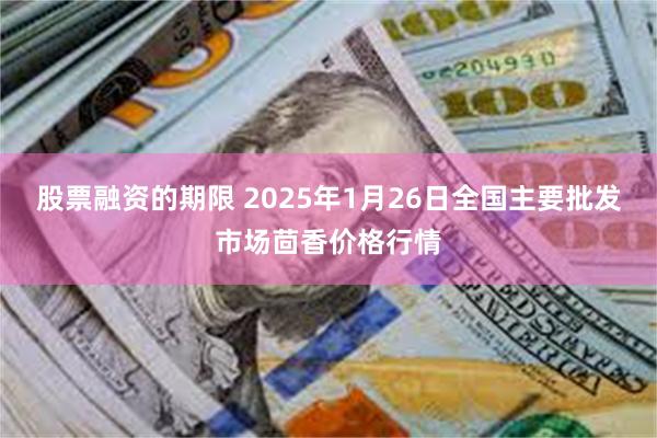 股票融资的期限 2025年1月26日全国主要批发市场茴香价格行情